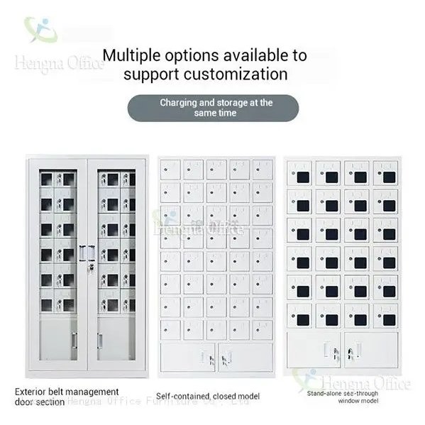Multi-Bay Mobile Phone Charging Locker Station | Secure Kiosk for Events & Malls