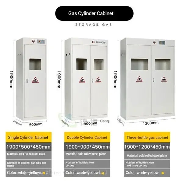 CRITICAL OSHA-Ready Flammable Gas Cylinder Storage Cabinet with Automatic Ventilation & Leak Detection Alarm
