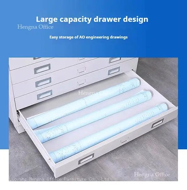 large capacity drawer design of blueprint cabinet.