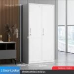 Metal Staff Storage Locker, Heavy-Duty 2-Compartment Wardrobe Combo, Commercial Grade 1.8m Height, Ventilated Doors & Secure Multi-Point Lock for Industrial Warehouses & Gyms