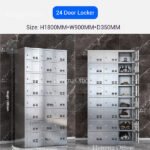 24-Door Stainless Steel Gym Locker — Rust-Proof Metal Storage for Fitness Centers & Health Clubs