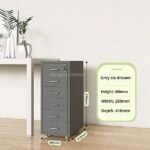 Heavy Duty Mobile Pedestal for US School & Office | 3/5/6 Drawer Steel Slim Cabinet with Anti-detachment Buckle & Name Tag Slots | Professional Cold-rolled Steel Storage Solution