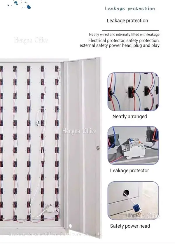 Close-up of 48 Individual Charging Compartments with USB Ports