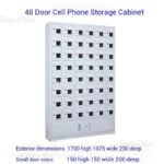 48-Door Cell Phone Charging Locker | Heavy Duty Industrial Steel Storage Cabinet, Fully Assembled for Gym/School/Office