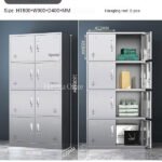 Stainless Steel Locker for Mining Site — 8 Door 304 Change House Cabinet with Acid Proof Body