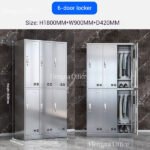 Stainless Steel Locker for Food Factory — 6 Door 201 Grade Cabinet for Halal Audit Compliance