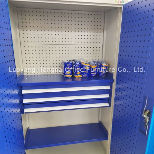 steel heavy duty tool cabinet for machine shop with 3 drawers